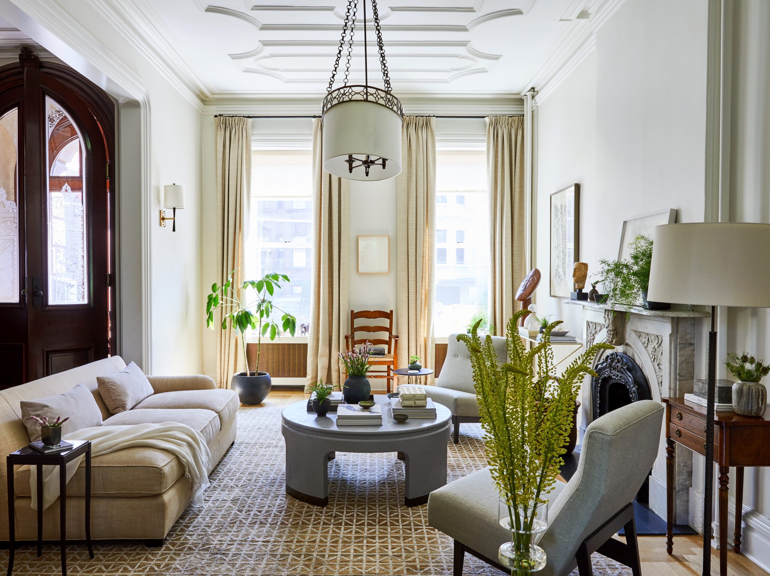 Incall Living-Room Setup With Soft Lighting And Privacy
